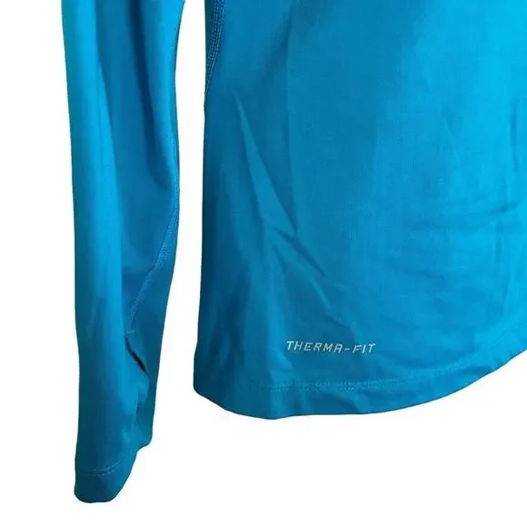 Nike Pro Combat Dri-Fit Fitted Fleece Lined 1/4 Zip Therma Shirt Top Womens M - Picture 4 of 16